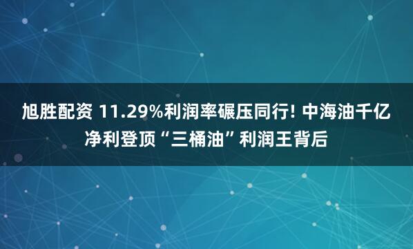 旭胜配资 11.29%利润率碾压同行! 中海油千亿净利登顶“三桶油”利润王背后